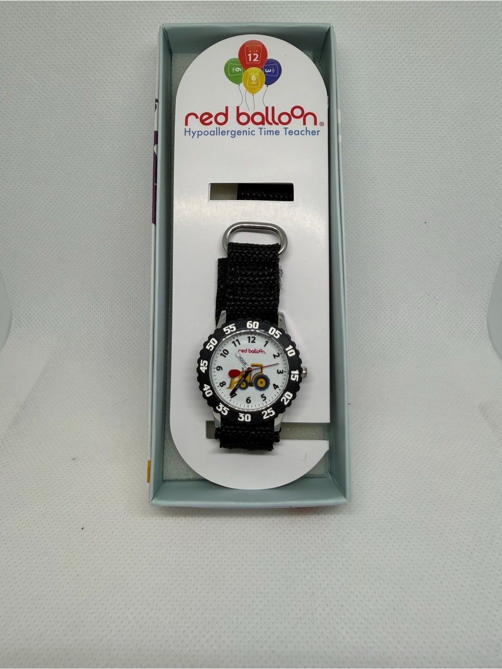 Red Balloon Kids Black Time Velcro-Teaching Watch
